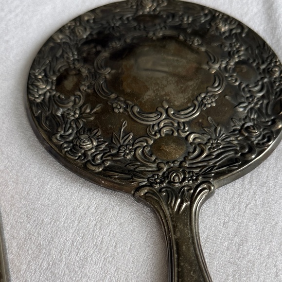 Vintage Silver Vanity Set with Mirror, Brush, and Comb - Picture 7 of 11